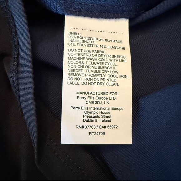PGA Tour Navy Blue Golf Skort Size 10 Stretch Moisture Wicking UPF 50 - Picture 5 of 11